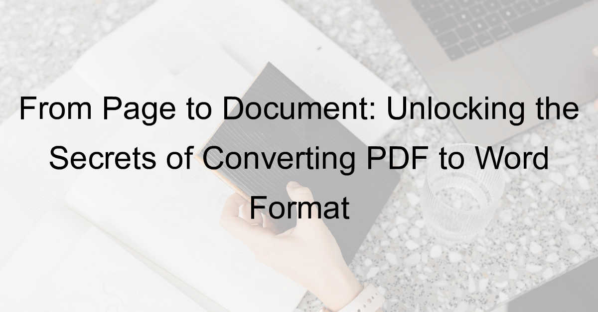 pdf to word format