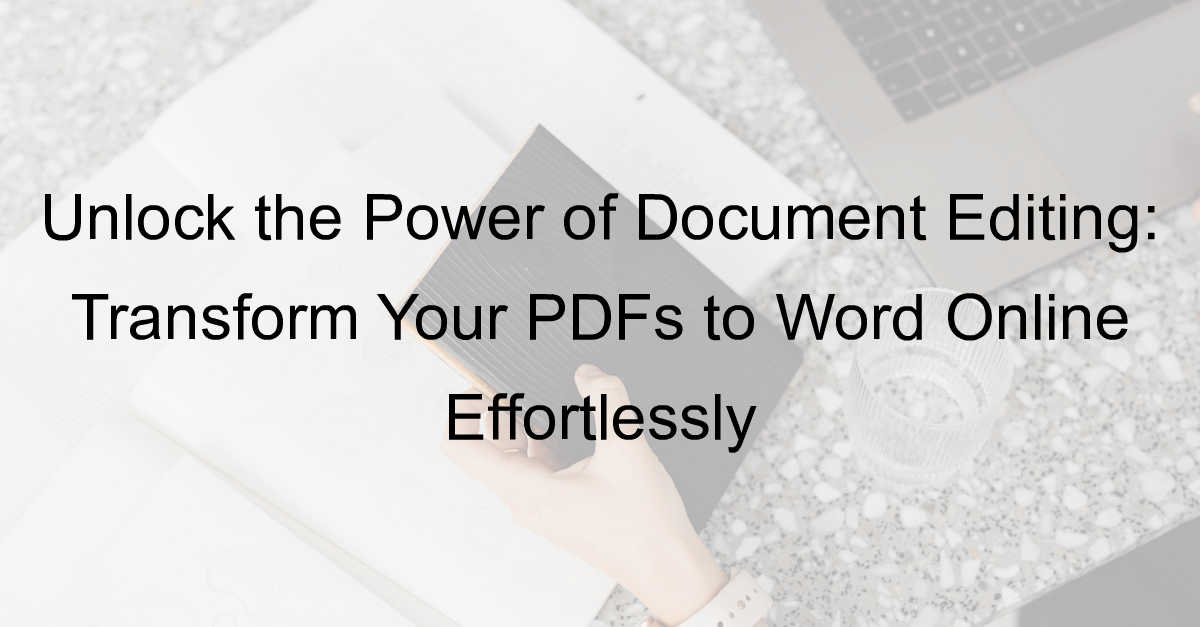 pdf to word online